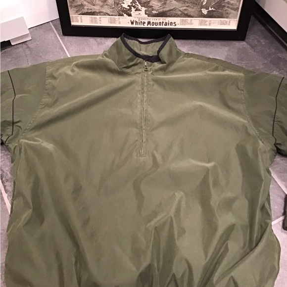 Van Heusen Club Jacket Lightweight Windbreaker Pullover Golf Jacket Green XL - Picture 8 of 11